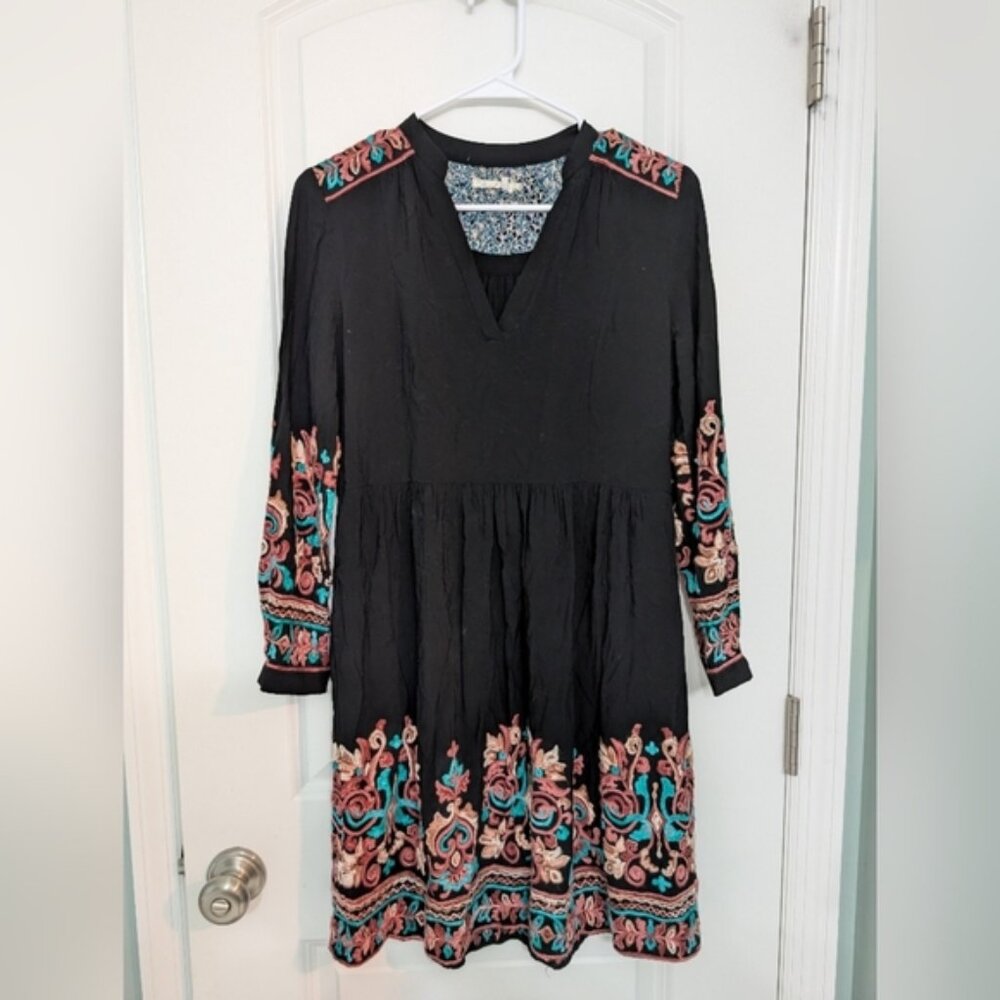 Floreat by Anthropologie, Size S, Embroidered Dress, Boho, Pockets!